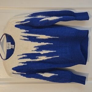 Vintage Puff Sleeved Shoulder Pads Sweater ⛸️ Look Like An 80's Ice Skater!